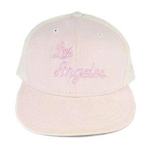 New Era Los Angeles Lakers Pink and Cream Snapback Hat